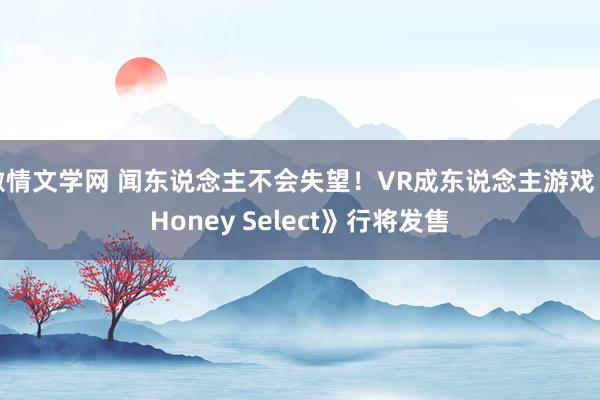 激情文学网 闻东说念主不会失望！VR成东说念主游戏《Honey Select》行将发售